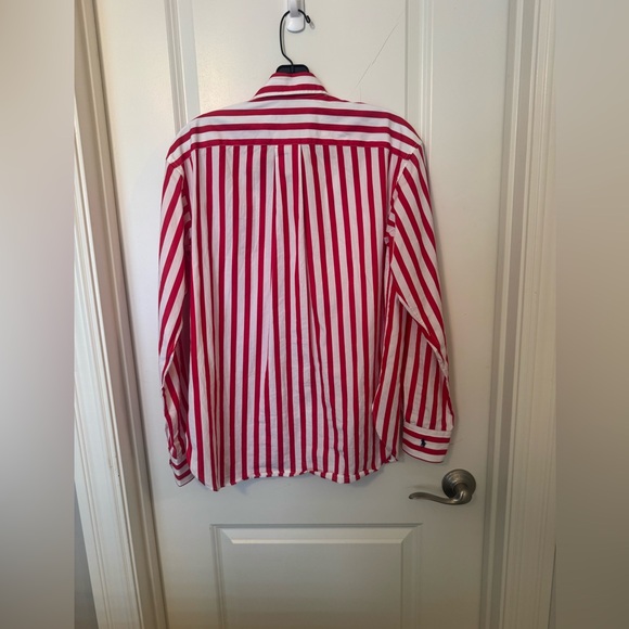 Polo Ralph Lauren Red and White Striped Shirt. Womens size 2. - Picture 2 of 5
